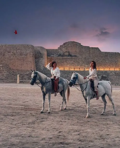 Arabian Sunset with Horse Riding at Bahrain Fort